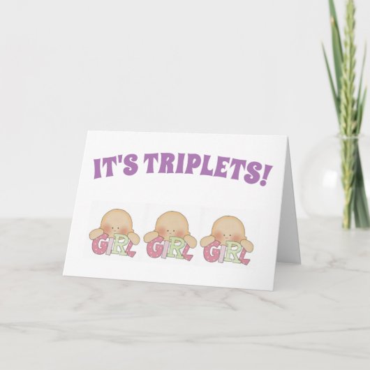 Gefeliciteerd met je creditcard - Triplets Three G Kaart (Voorkant)