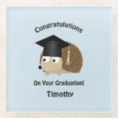 Gefeliciteerd met je dankbaarheid egelegg glazen onderzetter (Voorkant)