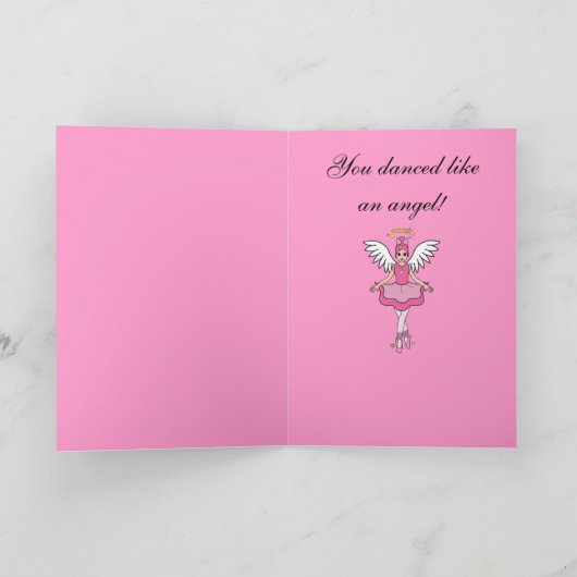 Gefeliciteerd met je dansoverweging Angel Kaart (Binnen)