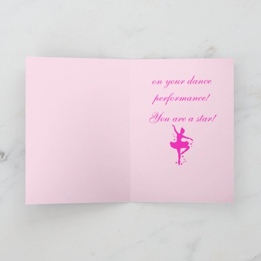 Gefeliciteerd met je dansoverweging kaart (Binnen)