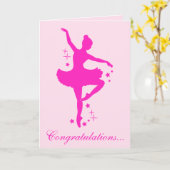 Gefeliciteerd met je dansoverweging kaart (Gele Bloem)