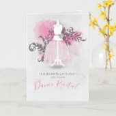 Gefeliciteerd met je dansoverweging kaart (Gele Bloem)