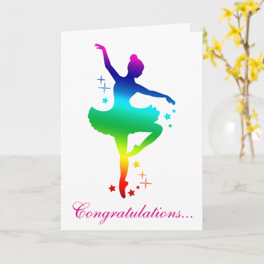 Gefeliciteerd met je dansoverweging kaart (Gele Bloem)