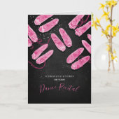 Gefeliciteerd met je dansoverweging roze ballet kaart (Gele Bloem)