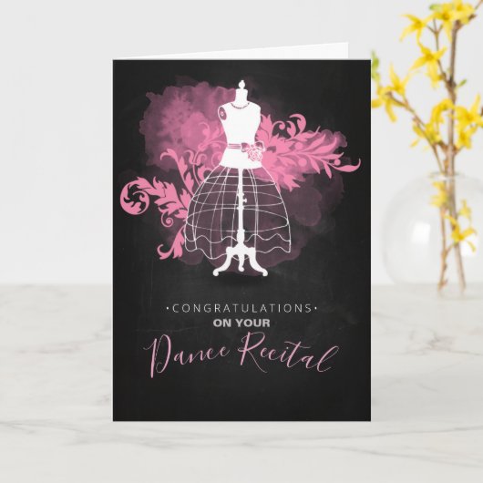 Gefeliciteerd met je dansoverweging zwart kaart (Gele Bloem)