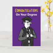 Gefeliciteerd met je diploma - voor een man kaart (Gele Bloem)