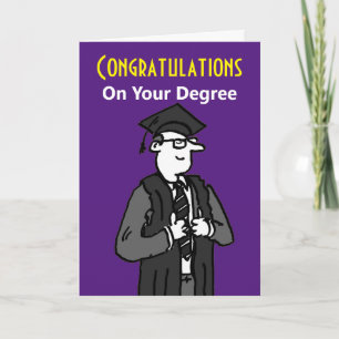 Gefeliciteerd met je diploma - voor een man kaart