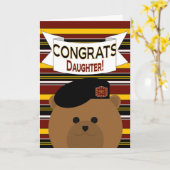 Gefeliciteerd met je dochter Army Hero Kaart (Gele Bloem)