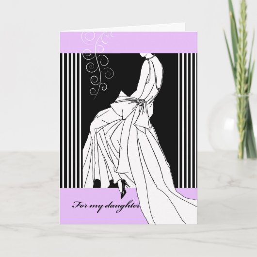 Gefeliciteerd met je dochter op haar bruiloft kaart (Voorkant)