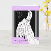 Gefeliciteerd met je dochter op haar bruiloft kaart (Gele Bloem)