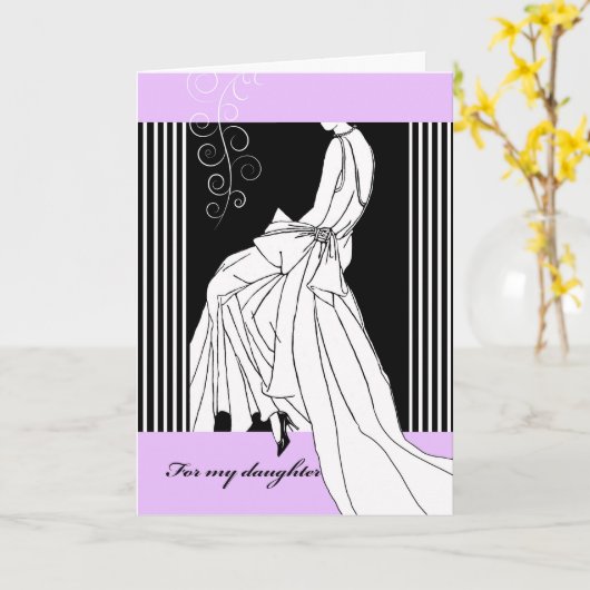 Gefeliciteerd met je dochter op haar bruiloft kaart (Gele Bloem)