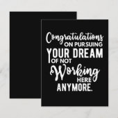 Gefeliciteerd met je droom van niet werken save the date (Voorkant / Achterkant)