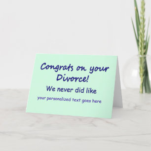 Gefeliciteerd met je echtscheiding kaart