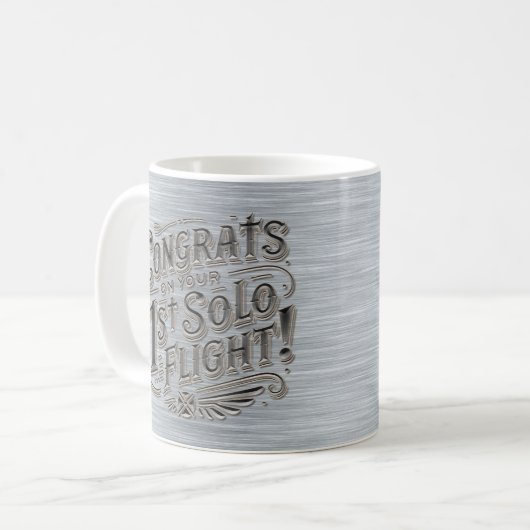 Gefeliciteerd met je eerste Solo Flight Coffee Mok (Voorkant links)