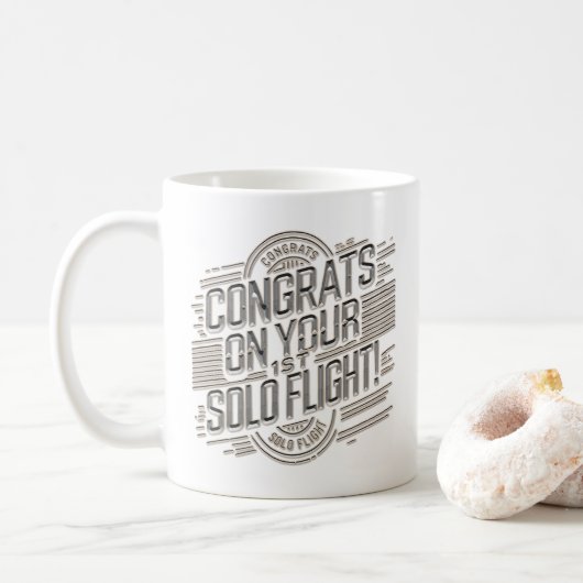 Gefeliciteerd met je eerste Solo Flight Coffee Mok (Met donut)
