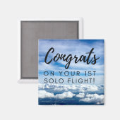 Gefeliciteerd met je eerste solo-vliegmagneet magneet (Voorkant / Achterkant)