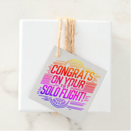 Gefeliciteerd met je eerste Solo-vlucht! Bedankjes Labels