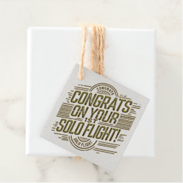 Gefeliciteerd met je eerste Solo-vlucht! Bedankjes Labels