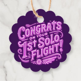 Gefeliciteerd met je eerste Solo-vlucht! Bedankjes Labels