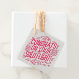 Gefeliciteerd met je eerste Solo-vlucht! Bedankjes Labels