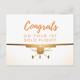 Gefeliciteerd met je eerste solo vlucht briefkaart