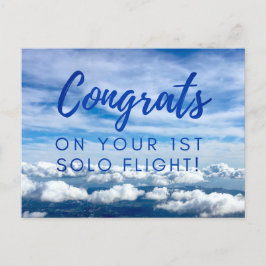 Gefeliciteerd met je eerste solo vlucht briefkaart