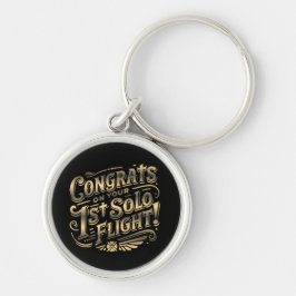 Gefeliciteerd met je eerste solo vlucht sleutelhanger