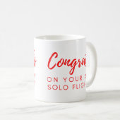 Gefeliciteerd met je eerste solovlucht koffiemok (Voorkant rechts)