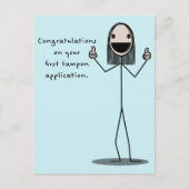 Gefeliciteerd met je eerste tampon briefkaart (Voorkant)