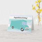 Gefeliciteerd met je Foodtruck Bedrijf Veel Succes Kaart (Gele Bloem)