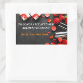 Gefeliciteerd met je geliefde! rechthoekige sticker (Tas)