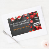 Gefeliciteerd met je geliefde! rechthoekige sticker (Envelop)