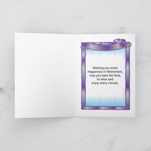 Gefeliciteerd met je gelukkige pensioen aankondiging (Binnen)