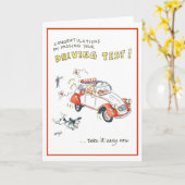 Gefeliciteerd met je geslaagd rijexamen kaart (Gele Bloem)