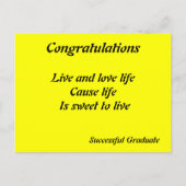 Gefeliciteerd met je geslaagde afstuderen briefkaa briefkaart (Voorkant)