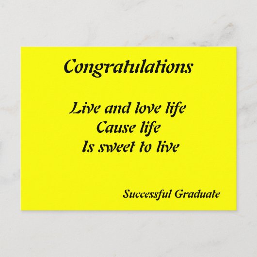 Gefeliciteerd met je geslaagde afstuderen briefkaa briefkaart (Voorkant)