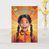 Gefeliciteerd met je geweldige baan Latijns-Amerik Kaart (Gele Bloem)