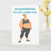 Gefeliciteerd met je gewichtsverlies work-out dame kaart (Gele Bloem)
