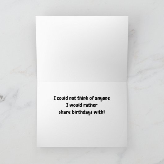 GEFELICITEERD MET JE **GEZAMENLIJKE VERJAARDAG**! KAART (Binnen)