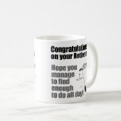 Gefeliciteerd met je golfer pensioen koffiemok (Voorkant rechts)