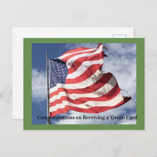 Gefeliciteerd met je groene Kaart (Voorkant / Achterkant)