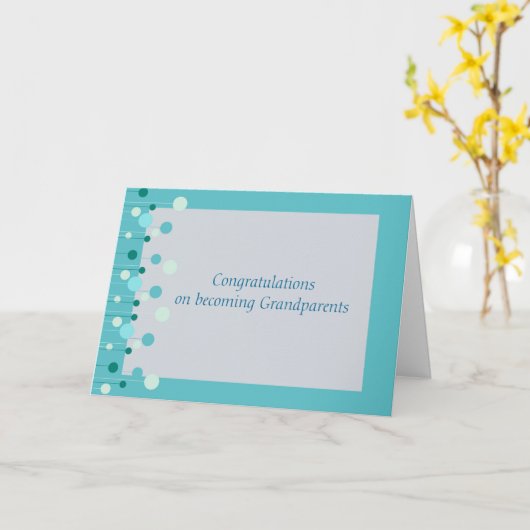 Gefeliciteerd met je grootouders in het blauw kaart (Gele Bloem)