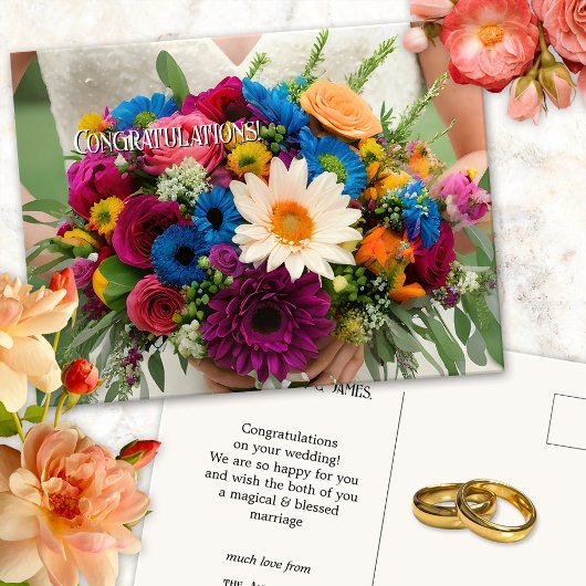 Gefeliciteerd met je huwelijk briefkaart