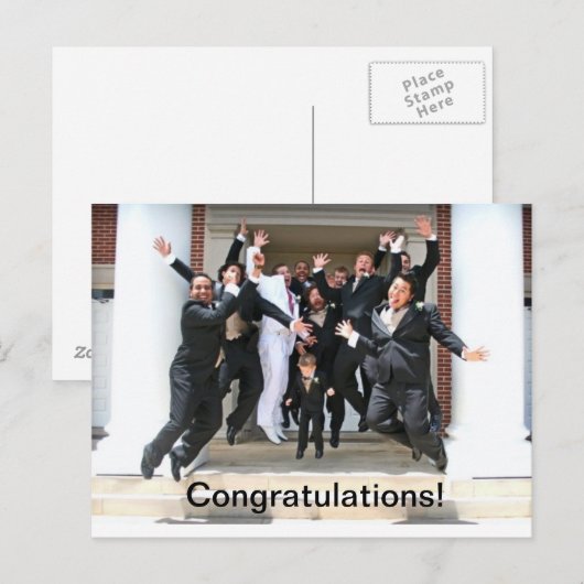 Gefeliciteerd met je huwelijk briefkaart (Voorkant / Achterkant)