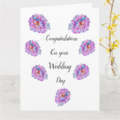 Gefeliciteerd met je huwelijk. Giant Hibiscus Flow Kaart (Gele Bloem)