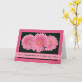 Gefeliciteerd met je huwelijk in het Grieks, Gerbe Kaart (Gele Bloem)