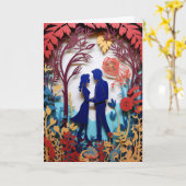 Gefeliciteerd met je huwelijk kaart (Gele Bloem)