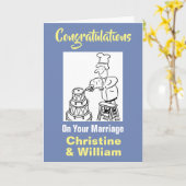 Gefeliciteerd met je huwelijk kaart (Gele Bloem)