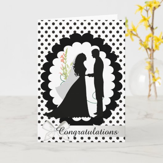 Gefeliciteerd met je huwelijk kaart (Gele Bloem)