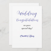 Gefeliciteerd met je huwelijk kaart (Voorkant / Achterkant)